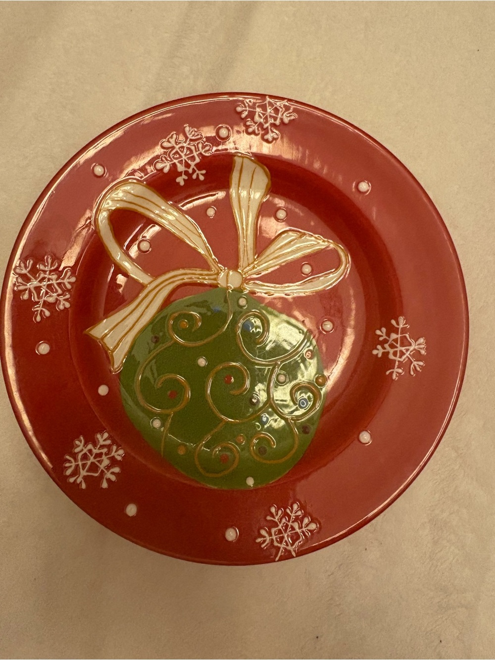 Pier One Vintage Christmas Holiday 8.5” Salad Plate